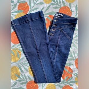 Idyllwind size 2x34 HILLSBORO DARK WASH HIGH RISE SEAMED OUTLAW FLARE JEANS NWOT